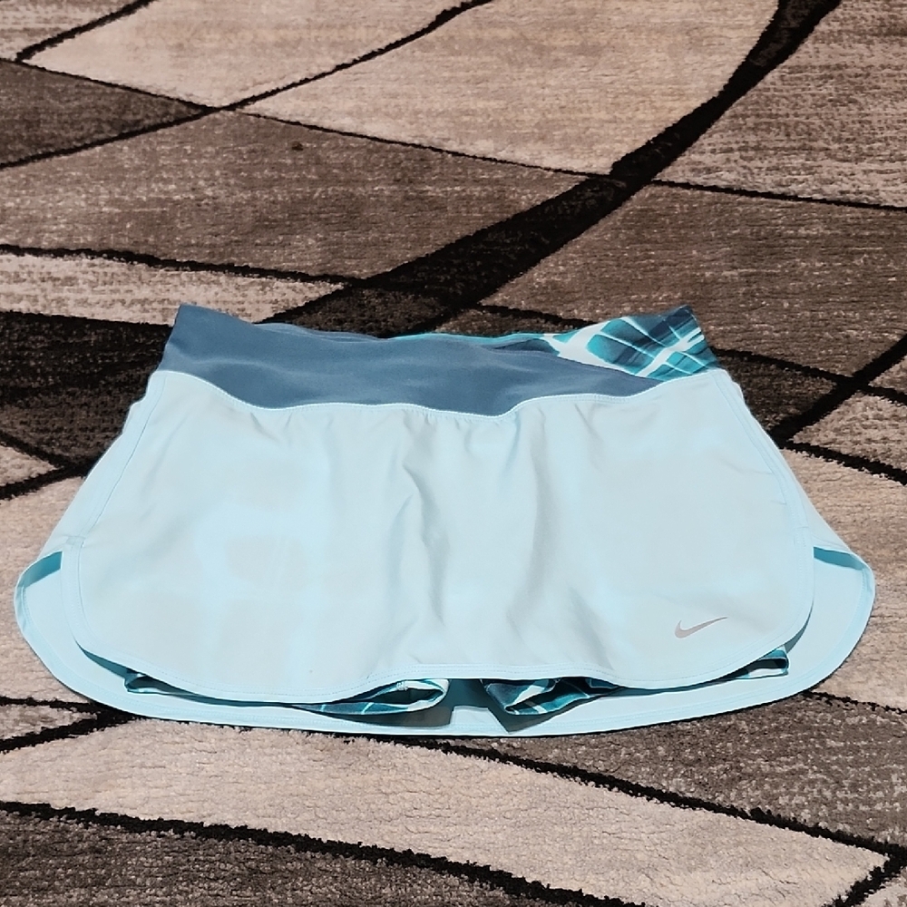 NIKE DRI-FIT ATHLETIC AQUA/TIE-DYE SKORT XS